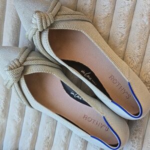 Rothys The Knot Point II Diamond Metallic Pointy Flat US 10